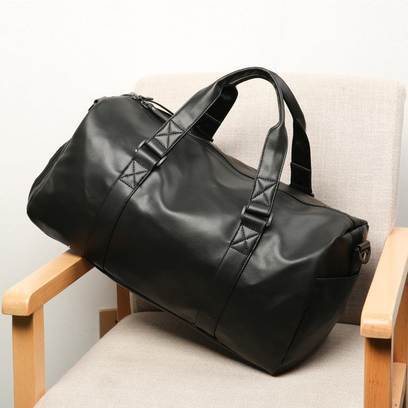 Sac de sport en cuir véritable pour hommes, sac de sport pour week-end Sac de sport en cuir véritable pour hommes, sac de sport pour week-end