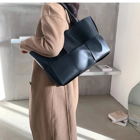 Sac Fourre-Tout Cuir Femme Noir