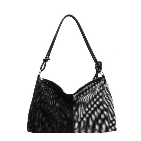 Petit Sac Épaule Femme Noirt et Blanc