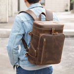 Sac à Dos Cuir Marron Vintage Homme