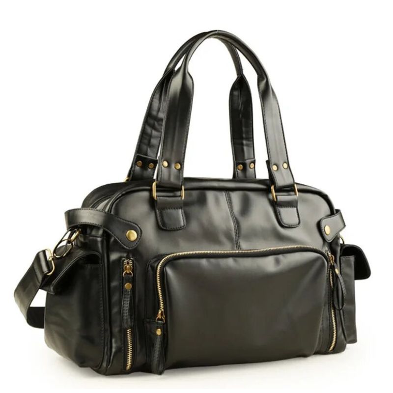 Sac Fourre-Tout Cuir Souple Noir