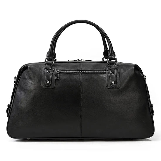 Sac à Main XXL En Cuir MACEMARO TRADING - Sac Bandoulière Homme Avec Dragonne, Noir