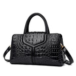 Petit Sac à Main Noir Croco Femme