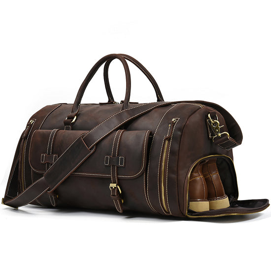grand sac de voyage en cuir fauve fermoir a chiffres 2 poches grand sac de voyage en cuir fauve fermoir a chiffres 2 poches