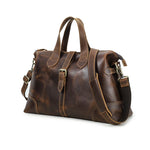 Sac voyage cuir main et bandouliere vintage