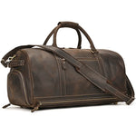 sac week end cuir bandouliere vintage