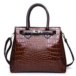 Sac Croco Femme Marron