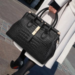 Sac à Main Croco Noir Femme