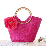 Sac à Main en Paille Tréssé Rose