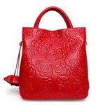 Sac Seau Cuir Rouge