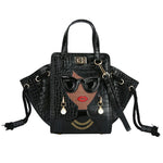 Sac a main design cuir noir