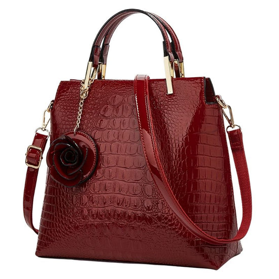 sac croco similicuir rouge