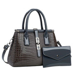 Sac à Main Femme Croco Gris