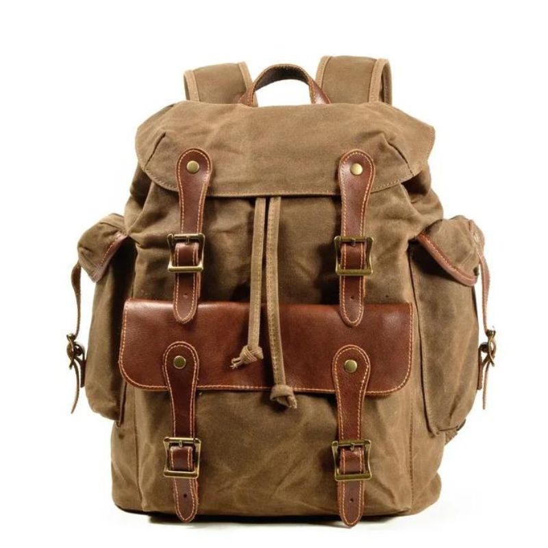 Sac à Dos Vintage Toile et Cuir