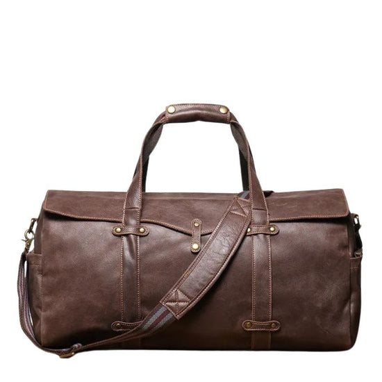 Sac Polochon Cuir Chic Marron