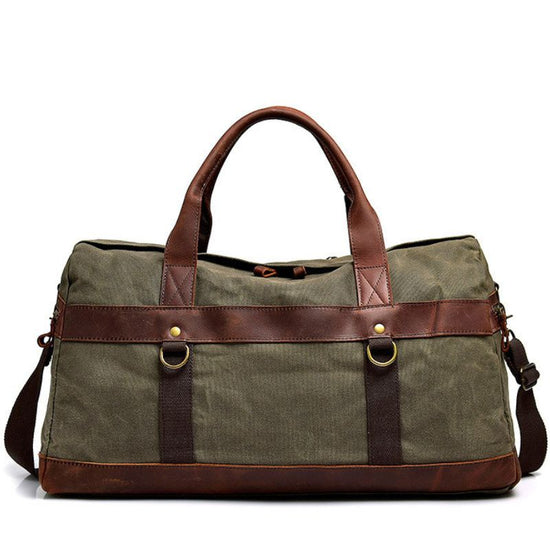 Sac de Voyage Homme Toile et Cuir