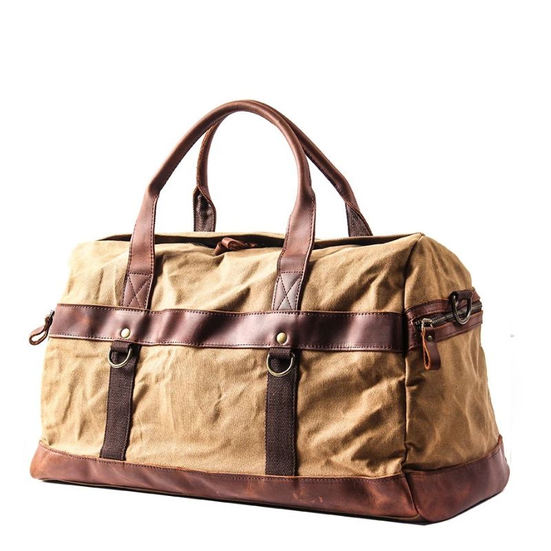 Grand Sac de Voyage en Toile Camel