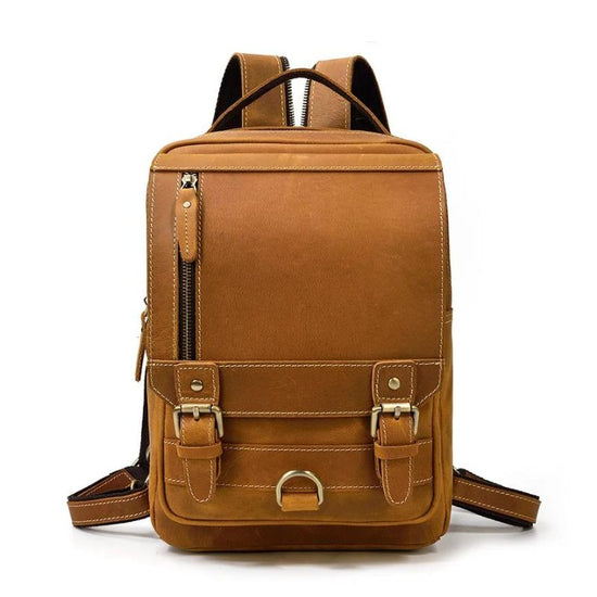 Petit Sac à Dos Cuir Marron Femme
