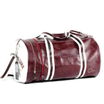 Sac Sport Polochon Cuir Bourgogne